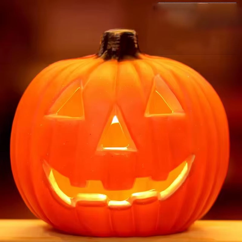 Halloween Glowing Pumpkin Decor LED Triple Layer Light up Pumpkin Decor Battery Powered Festival Theme Home Party Decorations