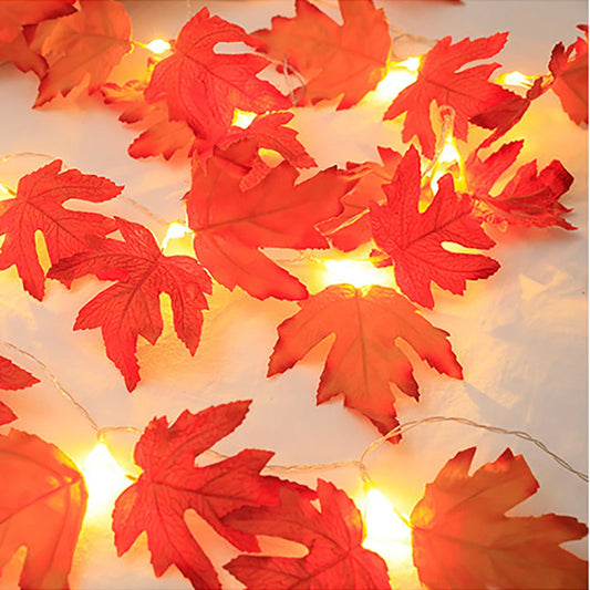 Autumn Maple Leaf LED Fairy Lights