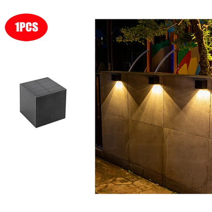 Waterproof LED Solar Wall Light – Outdoor Garden & Fence Decorative Lighting