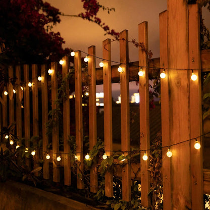 Outdoor Solar Fairy Lights – 200 LED Waterproof Crystal Globe Festoon Lights for Garden & Holiday Decor