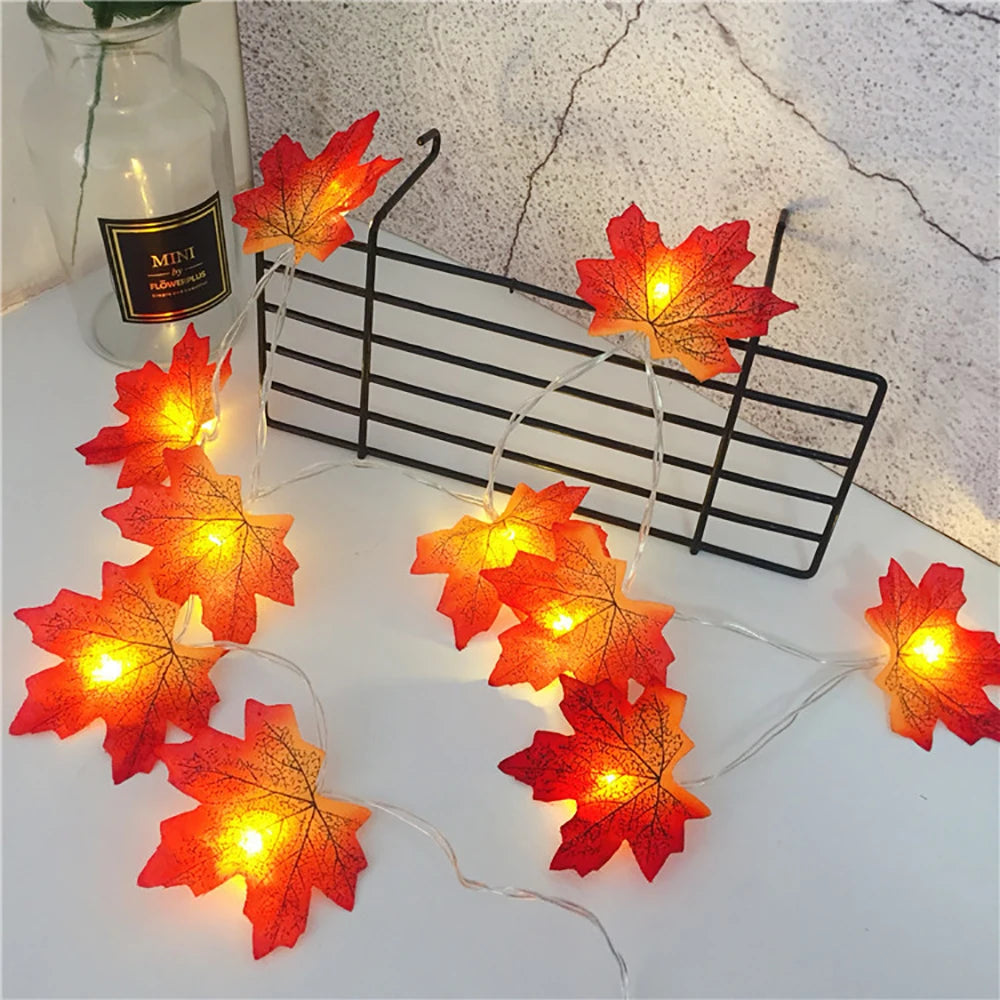 Autumn Maple Leaf LED Fairy Lights