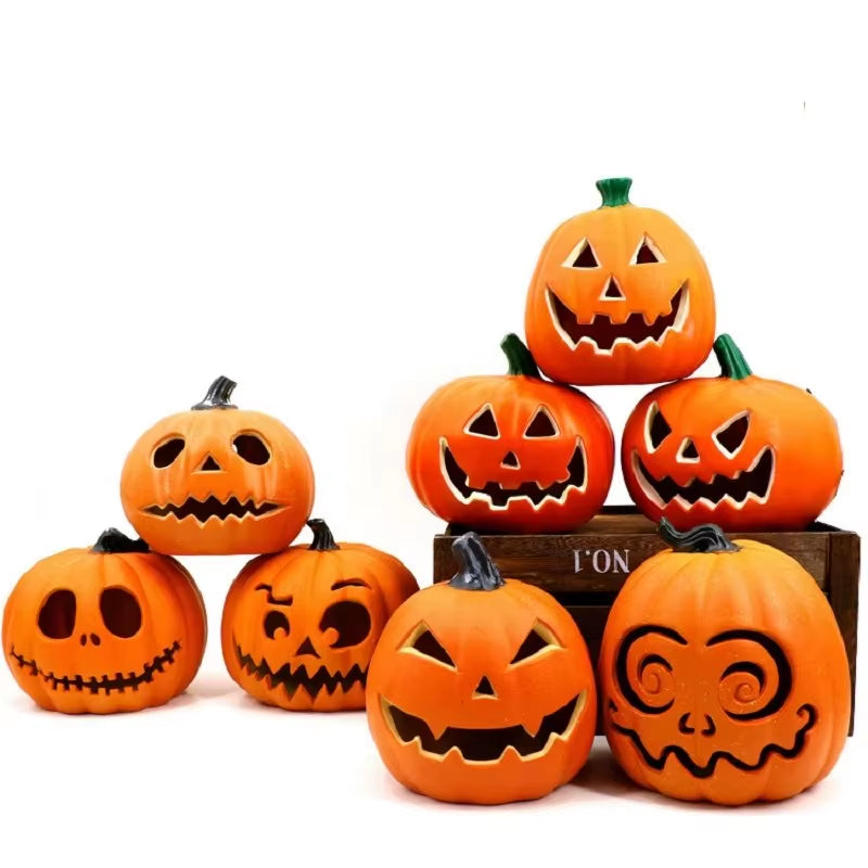 Halloween Glowing Pumpkin Decor LED Triple Layer Light up Pumpkin Decor Battery Powered Festival Theme Home Party Decorations