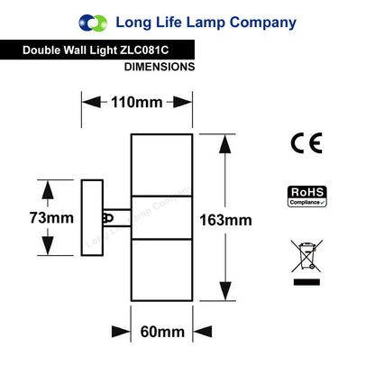 LED Outdoor Wall Light – Modern Up & Down Stainless Steel