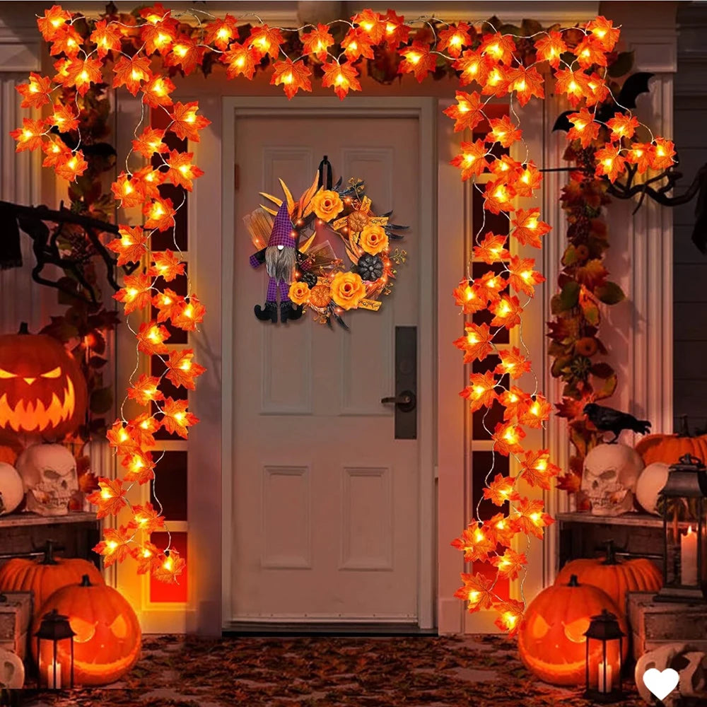 Autumn Maple Leaf LED Fairy Lights