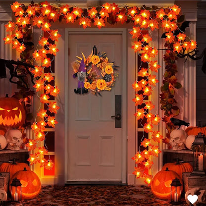 Autumn Maple Leaf LED Fairy Lights