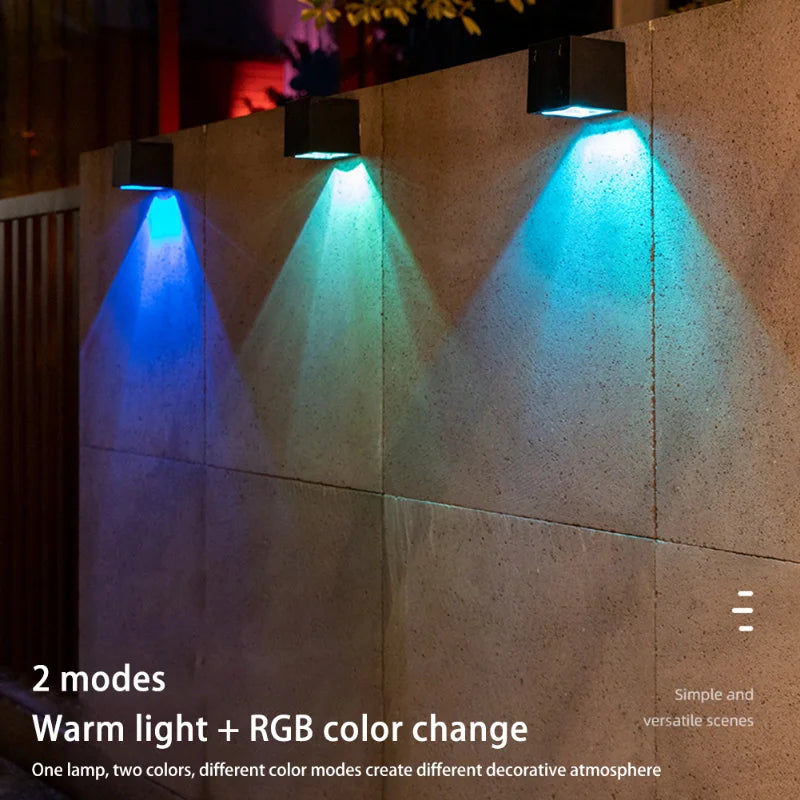 Waterproof LED Solar Wall Light – Outdoor Garden & Fence Decorative Lighting