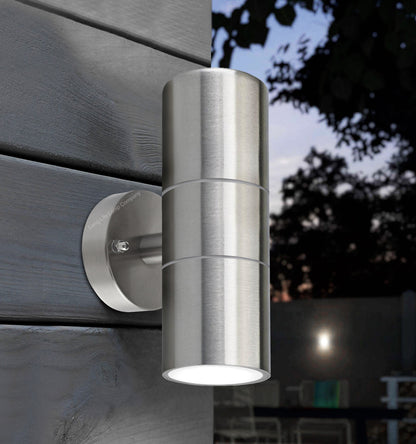 LED Outdoor Wall Light – Modern Up & Down Stainless Steel
