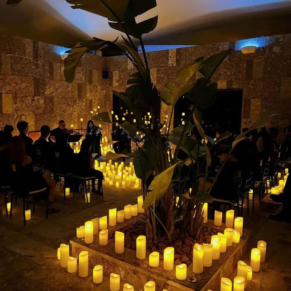LED Flameless Tea Light Candles – Battery-Powered Decorative Candles for Weddings, Parties, and Home Décor