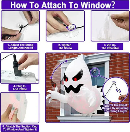 Spooky Inflatable Ghost – Horror Party Yard & Window Decor