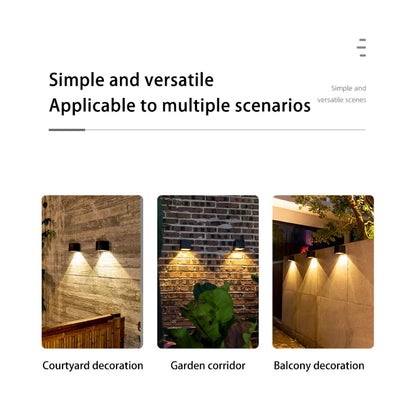 Waterproof LED Solar Wall Light – Outdoor Garden & Fence Decorative Lighting