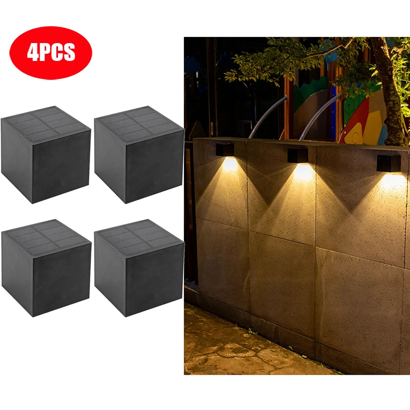 Waterproof LED Solar Wall Light – Outdoor Garden & Fence Decorative Lighting
