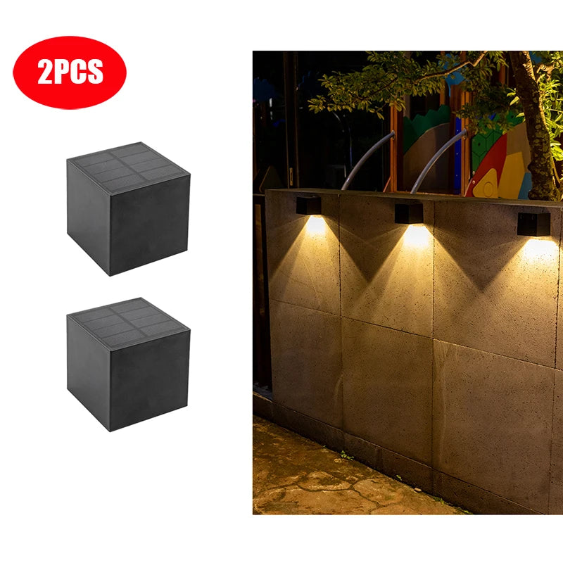 Waterproof LED Solar Wall Light – Outdoor Garden & Fence Decorative Lighting